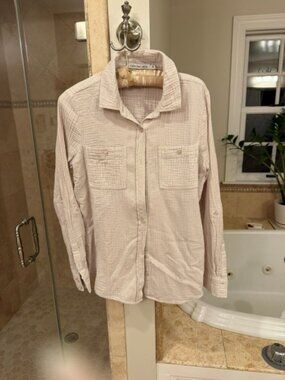Calvin Klein Jeans brand Button Down Shirt - SUPER COMFY - Tan - size Small